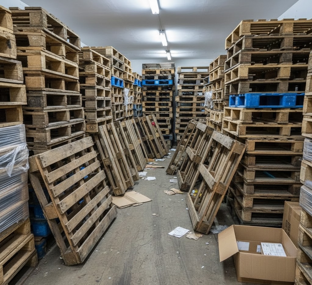 Extensive pallet storage facility